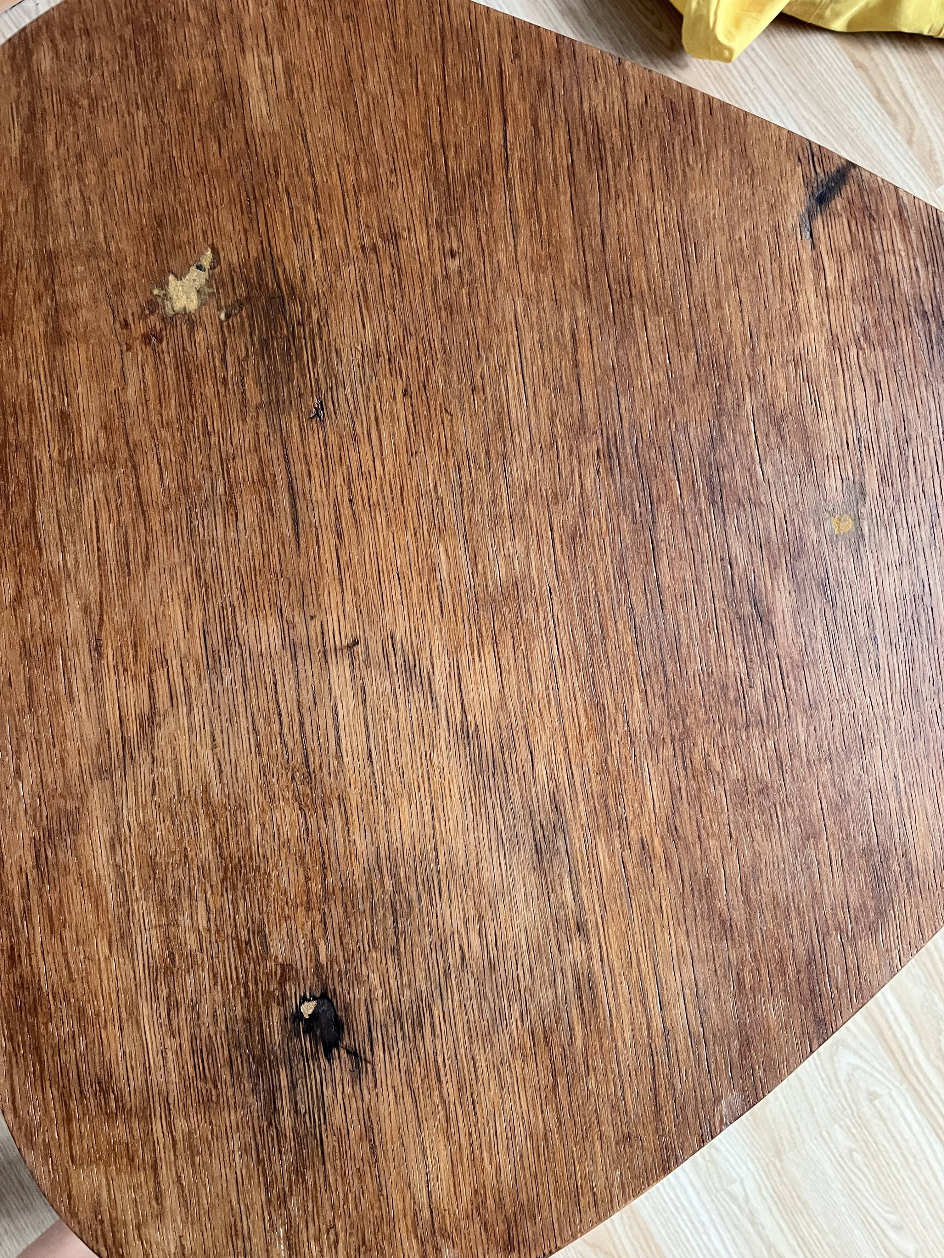 Tripod wooden coffee table