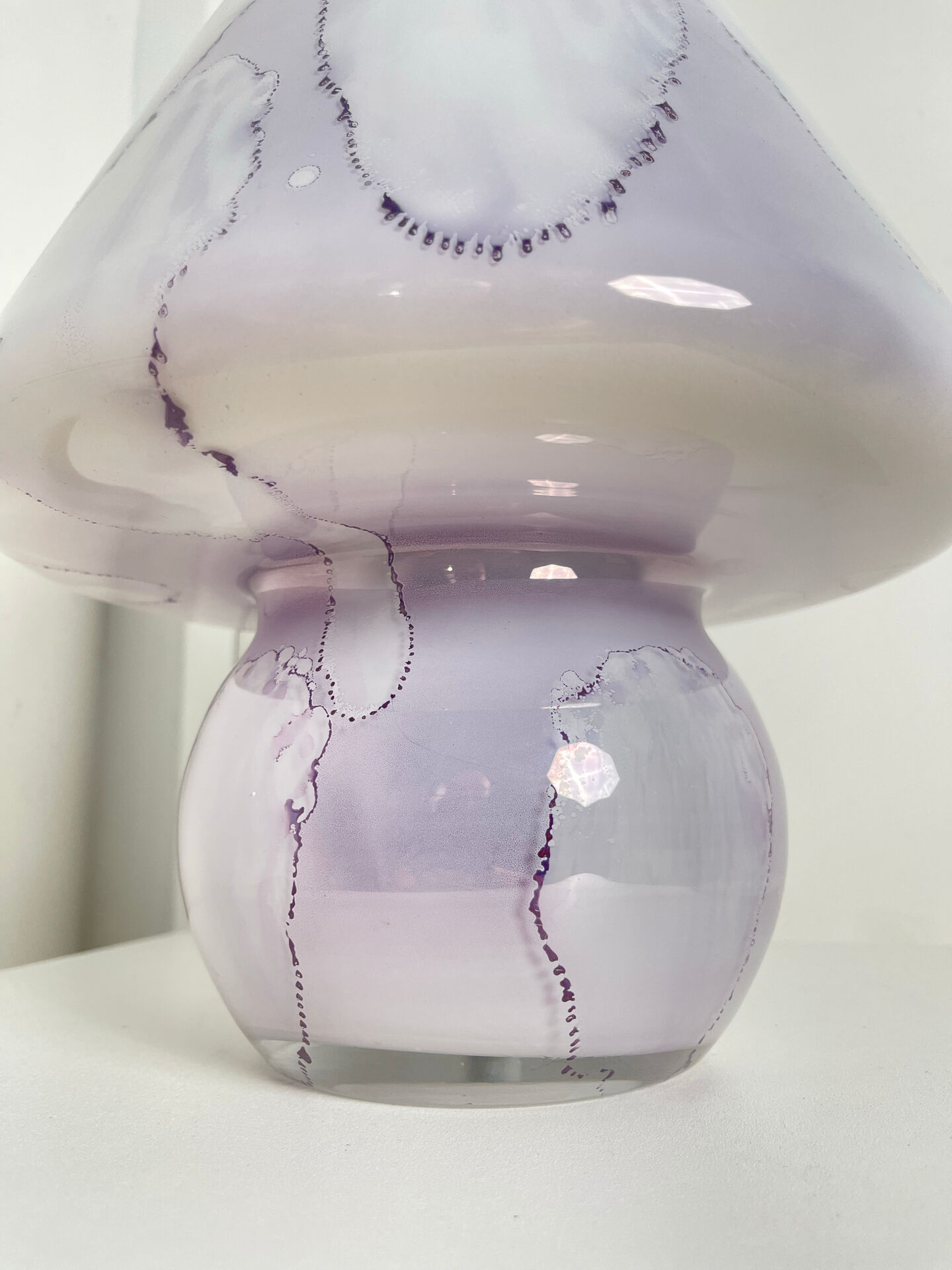 1970s glass mushroom lamp