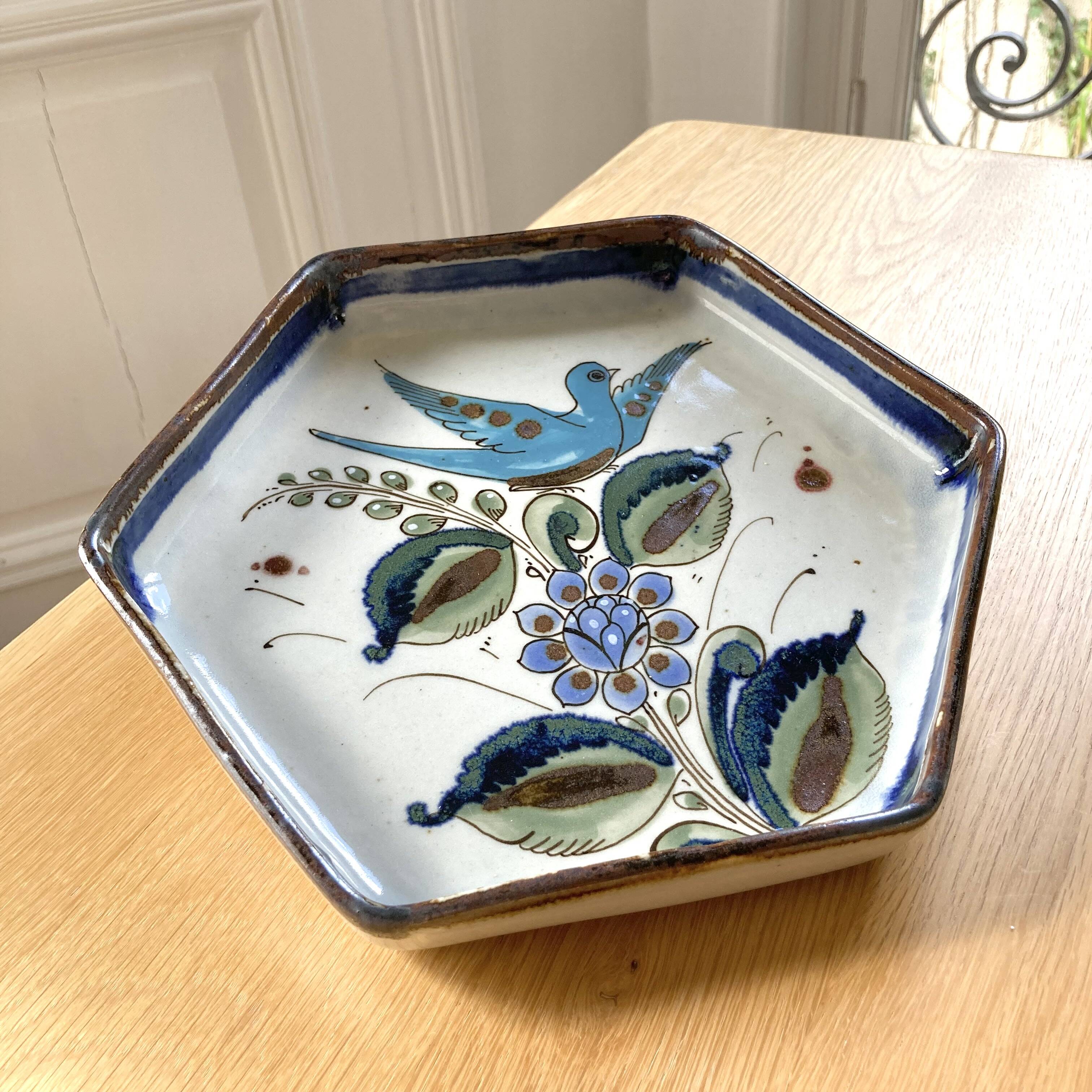 Ceramic plate Ken Edwards Tonala Mexico 1970