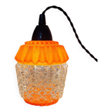 Baladeuse en verre ciselé orange