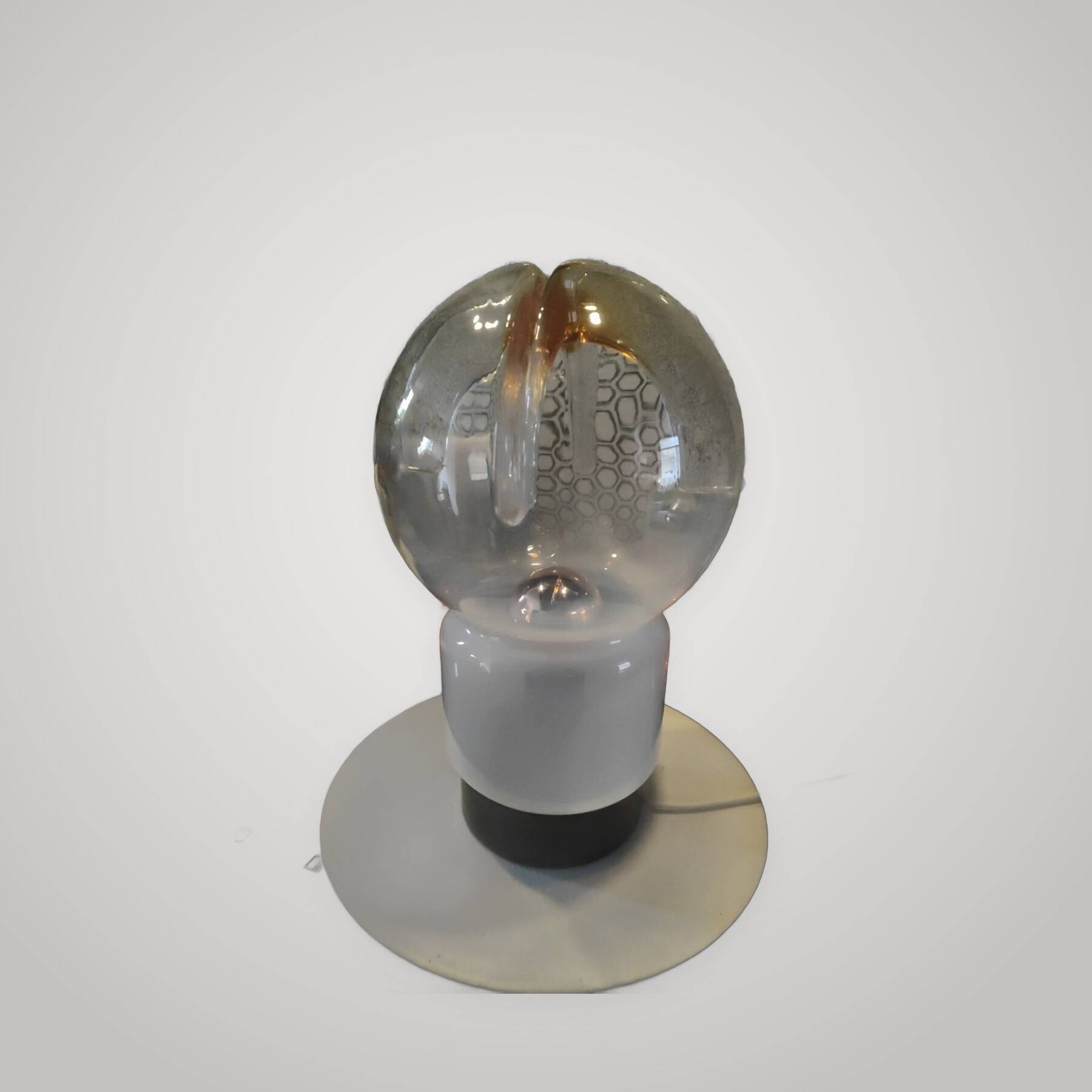 Mazzega Murano Space Age 1970 UFO Art Glass Table Lamp Original