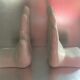 Pair of ceramic hand bookends from the 70/80