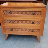 commode années 50, pieds compas