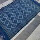 Tapis kilim bleu fait main berbère traditionnel - 200x120cm