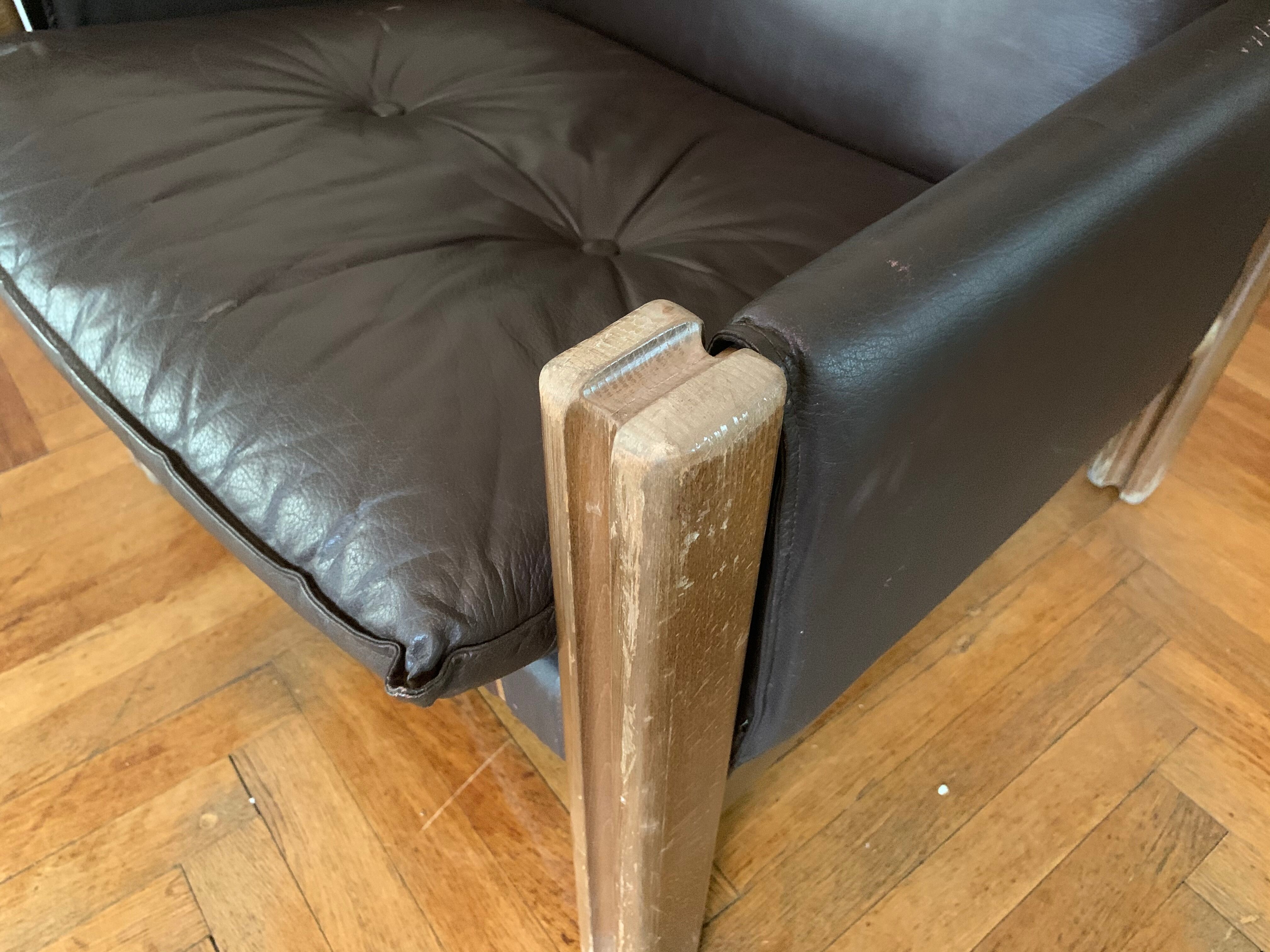 Leather armchair by Ton