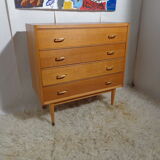 Vintage chest of drawers from the 60s honey color