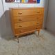 Vintage chest of drawers from the 60s honey color