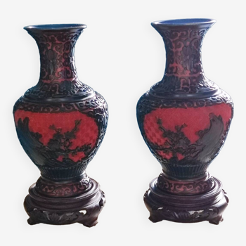 Vases cinabre