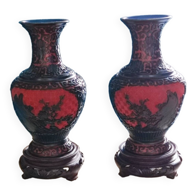 Vases cinabre