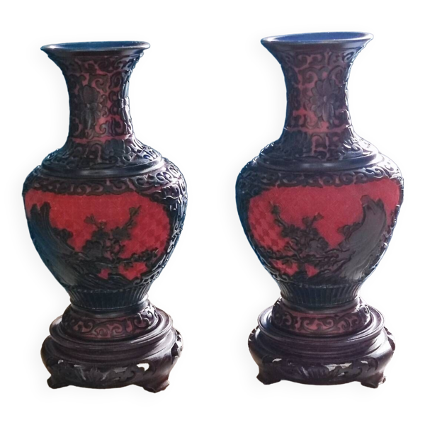 Vases cinabre