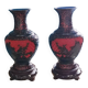 Cinnabar vases
