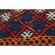 1970s Vintage Turkish Oushak Handmade Wool Cotton Red Runner Rug 161x214