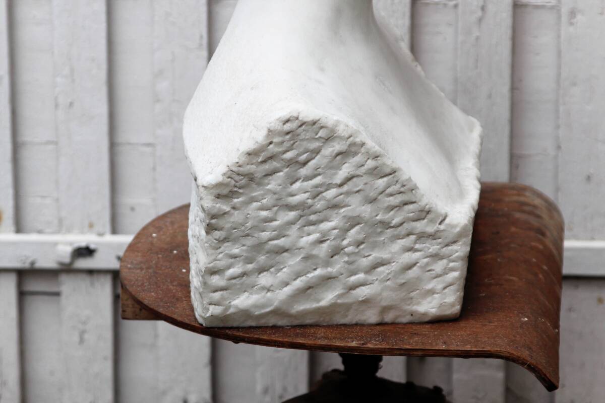 Important white marble bust, signed Léoni, 19th century