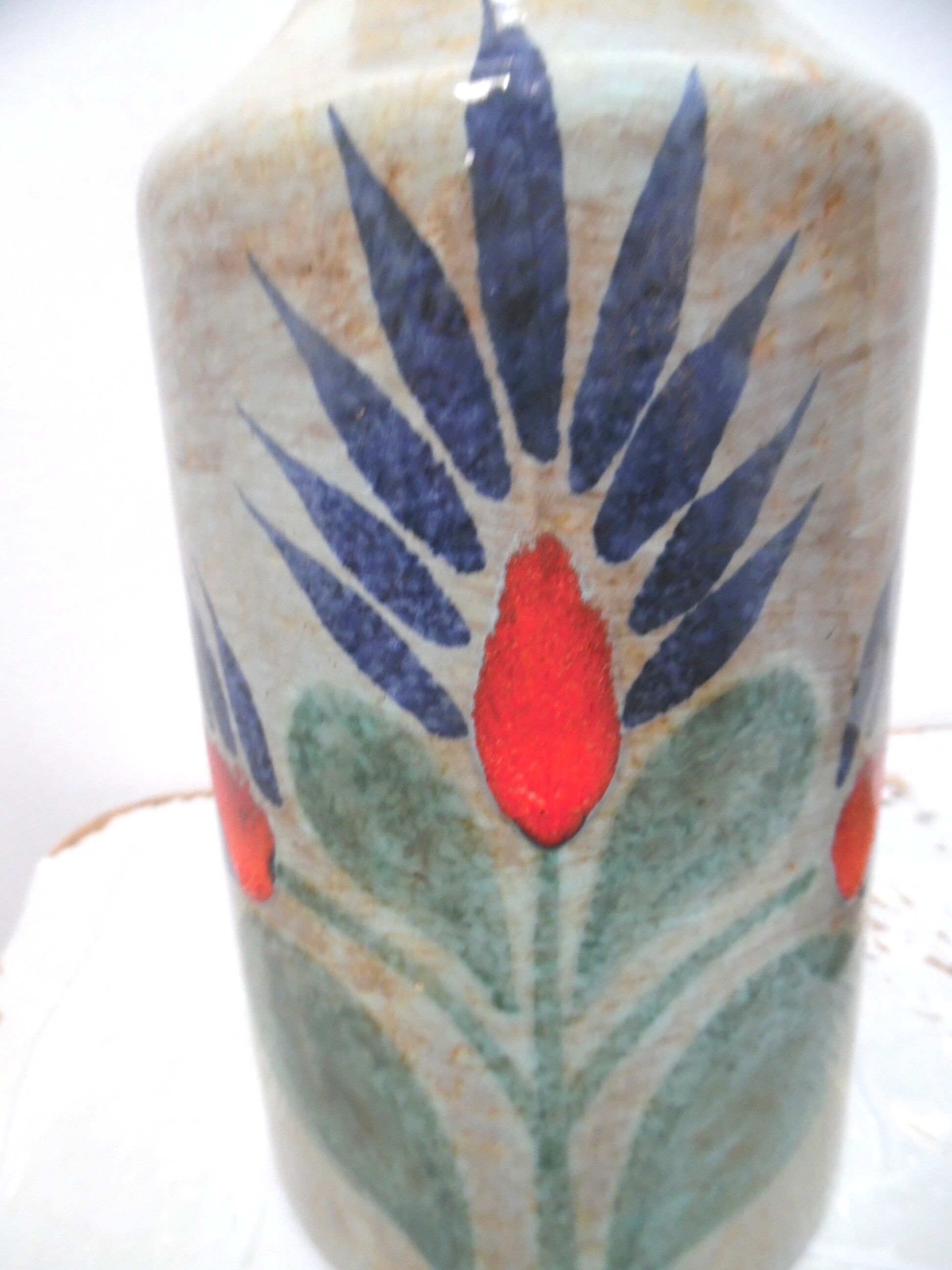 Ceramic vase, hand painted