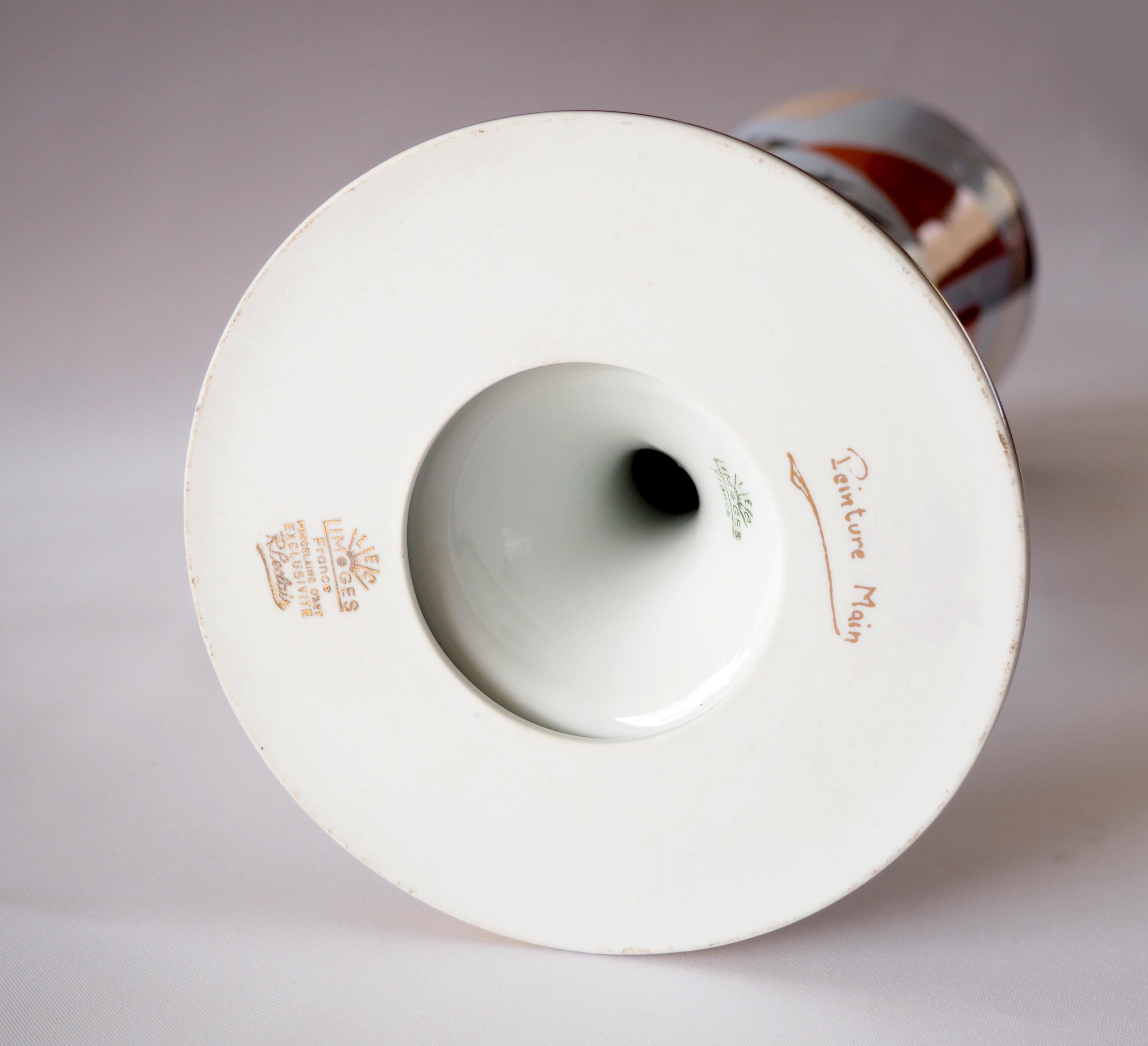 Limoges porcelain vase