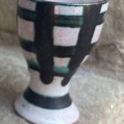 Chic vintage coquetier vallauris voltz with a grid pattern tableware