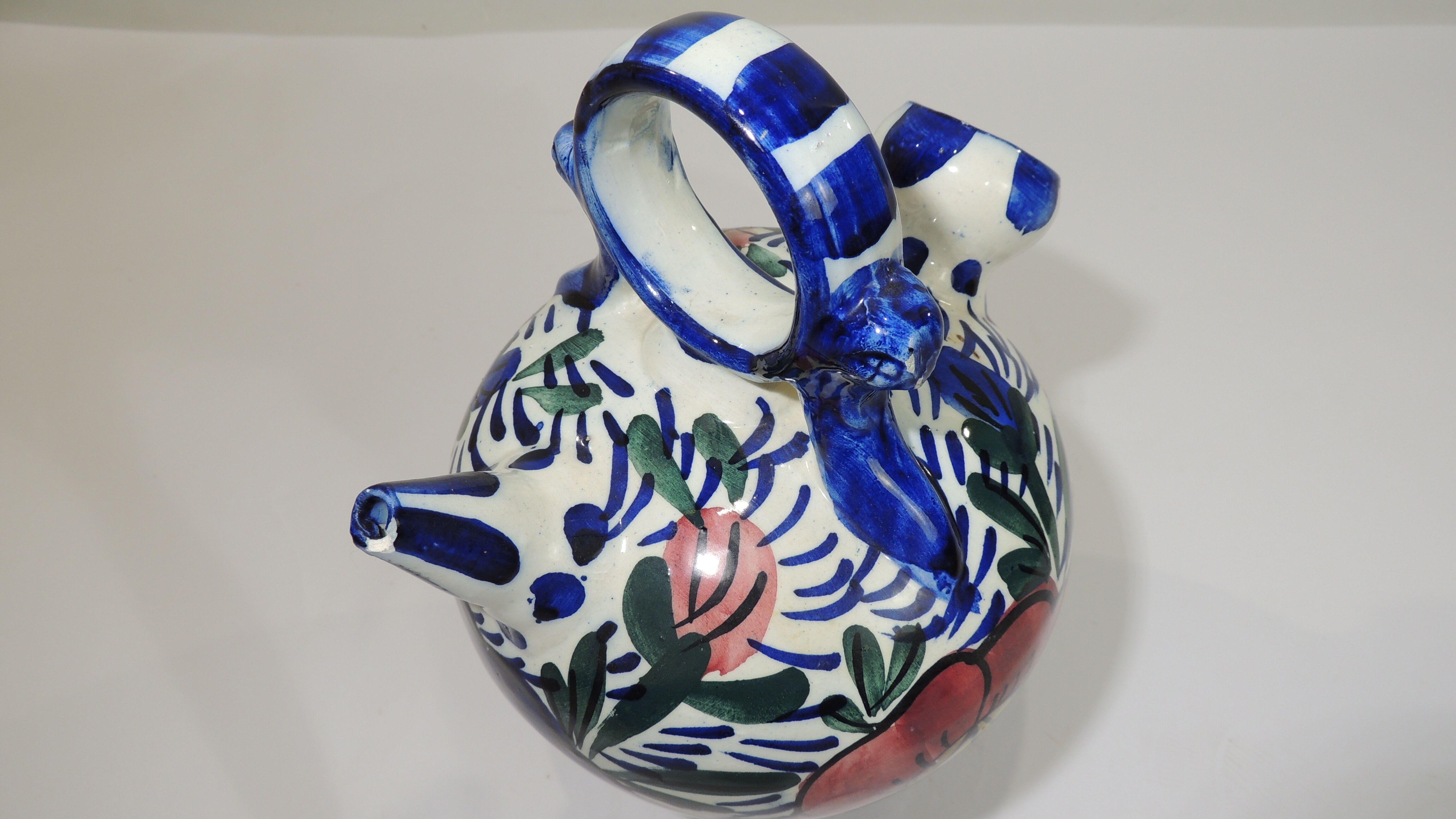 Gargoulette glazed terracotta /vintage/carafe/pitcher