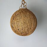 Suspension abat-jour XL rotin / ficelle durcit