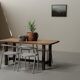 Solid oak farmhouse table, 1970 – Handcrafted
