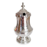 Mustard pot, jam pot, jam jar, sugar bowl, in silver metal