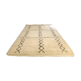Tapis beni ouarain noir et blanc 200x300cl