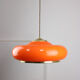 Suspension en laiton orange et plexiglas space age années 70