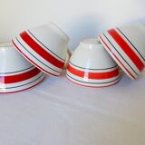 4 bowls of vintage French cider