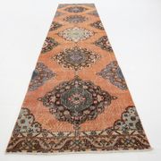 3x12 Oriental Orange Persian Runner Rug, 89x384Cm