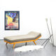 Banquette / daybed années 50 à rayures