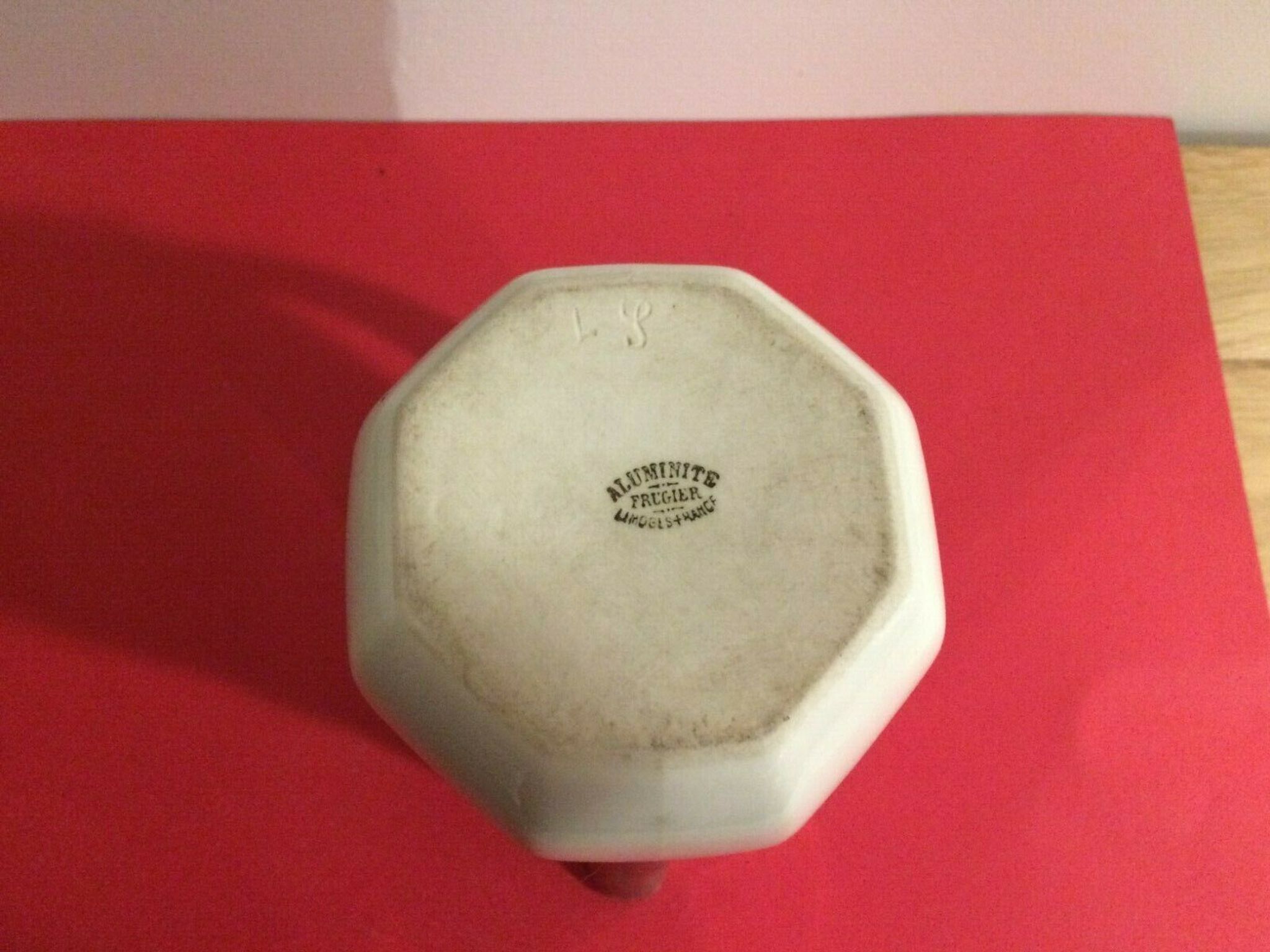 Pitcher cream pot aluminite Frugier Limoges France