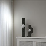 Lampe de table, lampe à poser, modèle Mini - Gris foncé, en céramique, œuvre contemporaine.