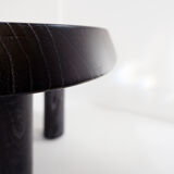 Pair of 3-legged side tables - in the style of Pierre Chapo