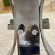 Table basse vintage en verre et chrome