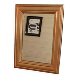 Mirror solid wood frame gilded copper reflection
