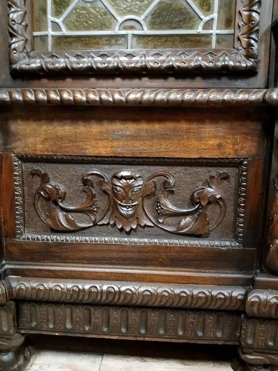 Renaissance-style walnut library, circa 1850