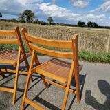Set of 3 vintage folding chairs