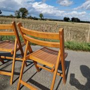 Set of 3 vintage folding chairs