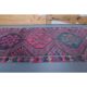 Vintage Purple Pink Natural Turkish Hand-Knotted Runner 82x355