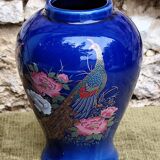 Peacock ceramic vase