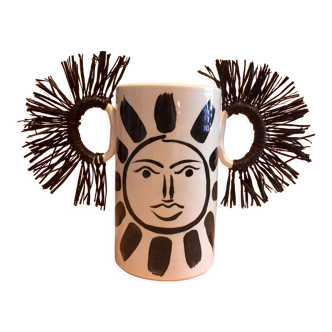 Hand-painted ceramic vase