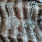 2 antique carafes