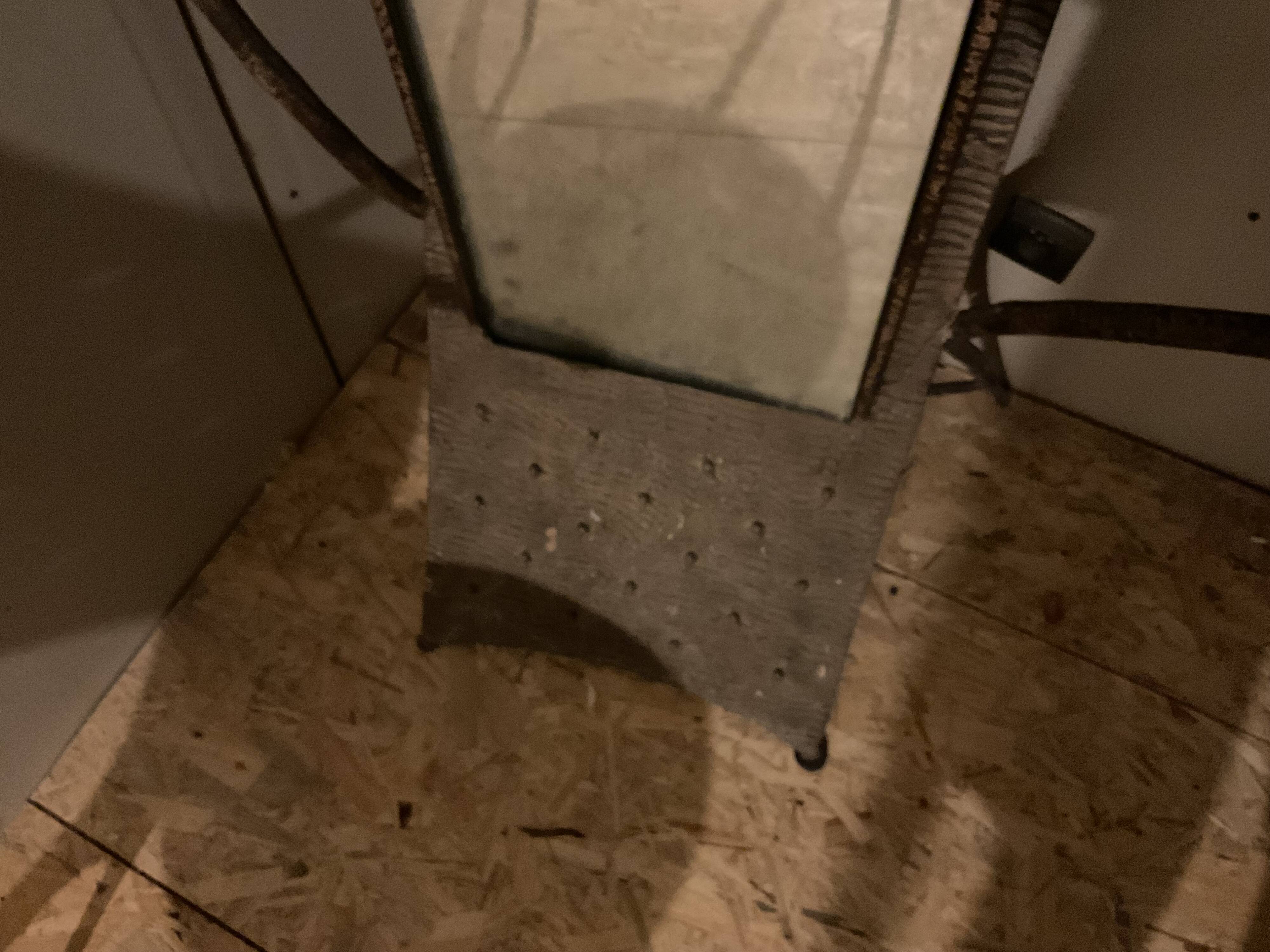 Dressing table coat rack by Roger Landault with its chair.