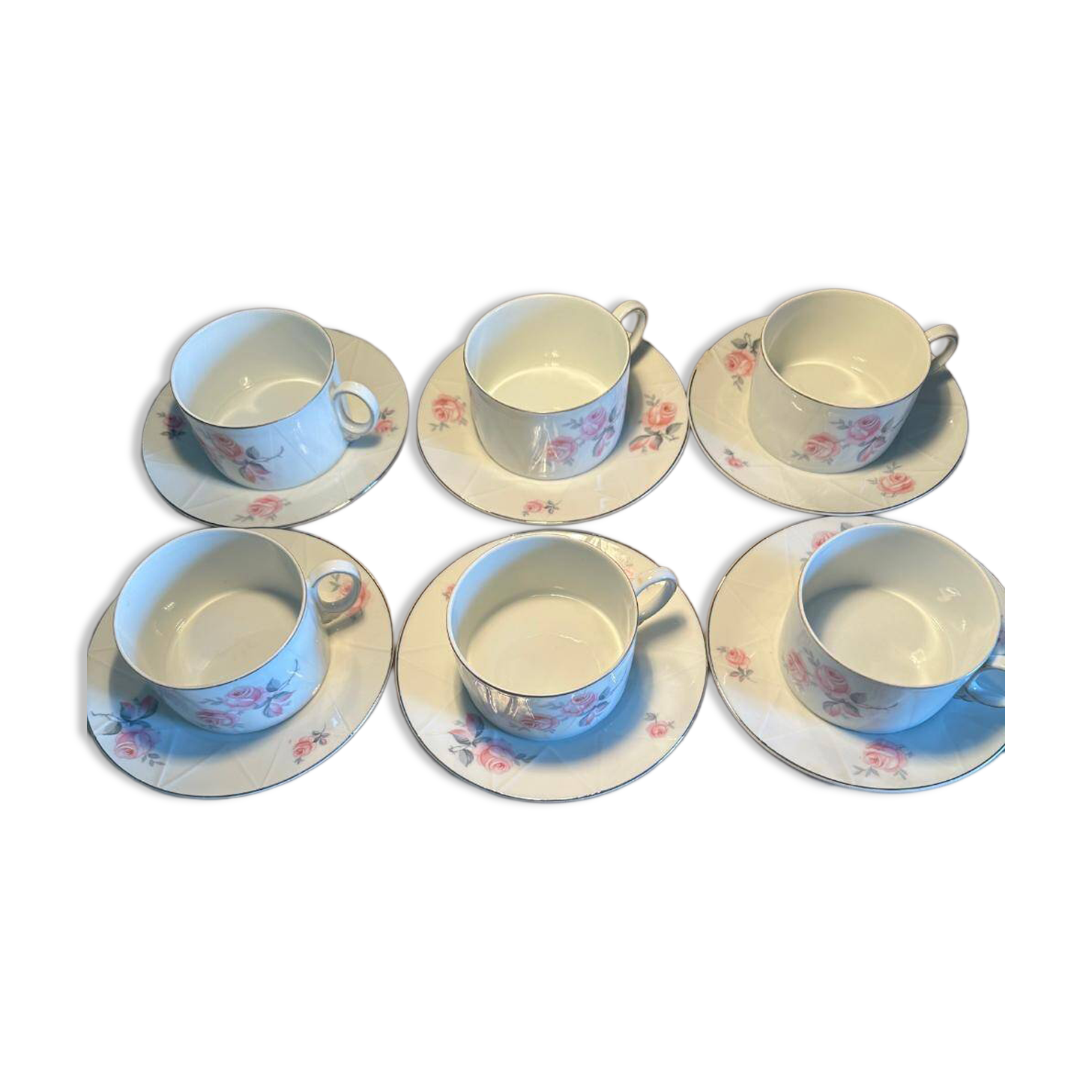 6 tasses et soucoupes art déco RGK