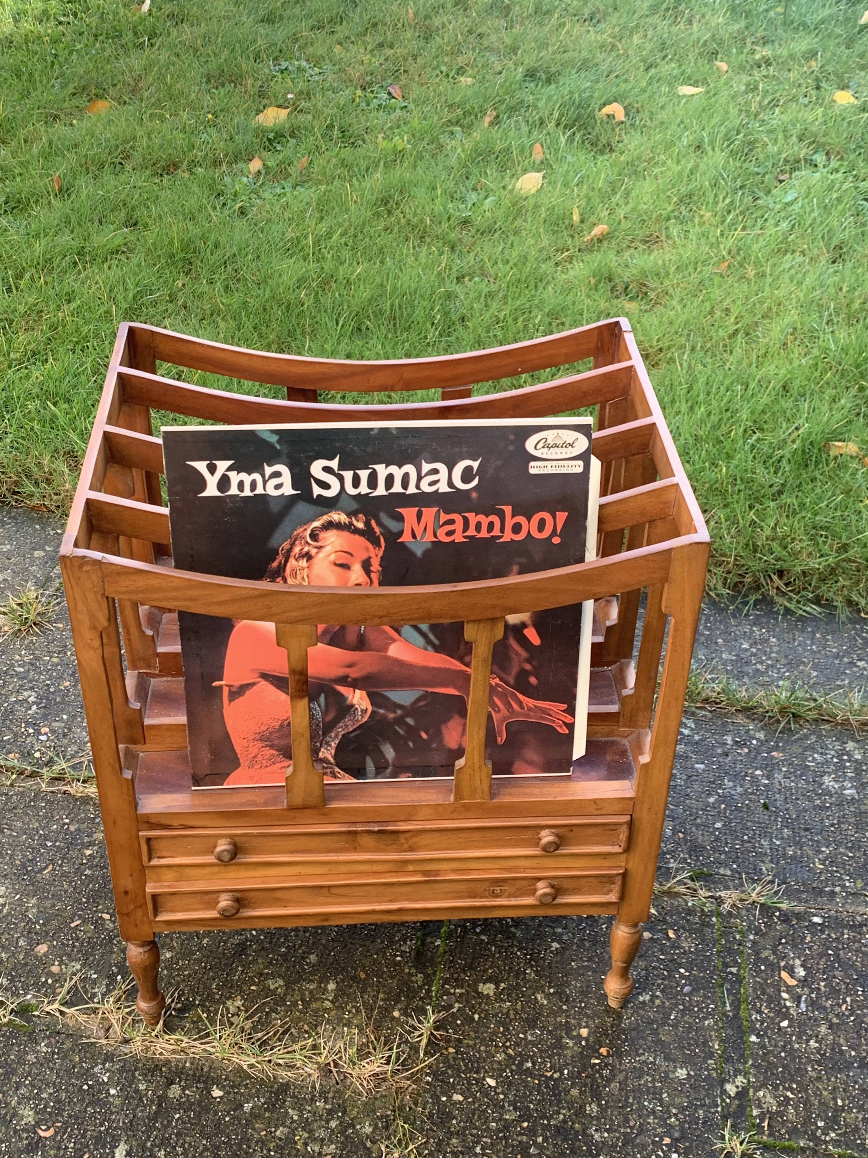 Music cabinet, antique sheet music cabinet, made up of 4 compartments with two wooden drawers,
