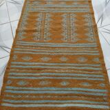 Berber carpet and blue 118 x 61 cm