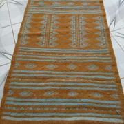Tapis berbère marron et bleu 118 x 61 cm