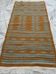 Tapis berbère marron et bleu 118 x 61 cm