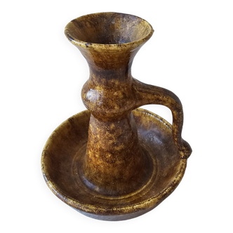 Vintage ceramic candlestick signed Accolay