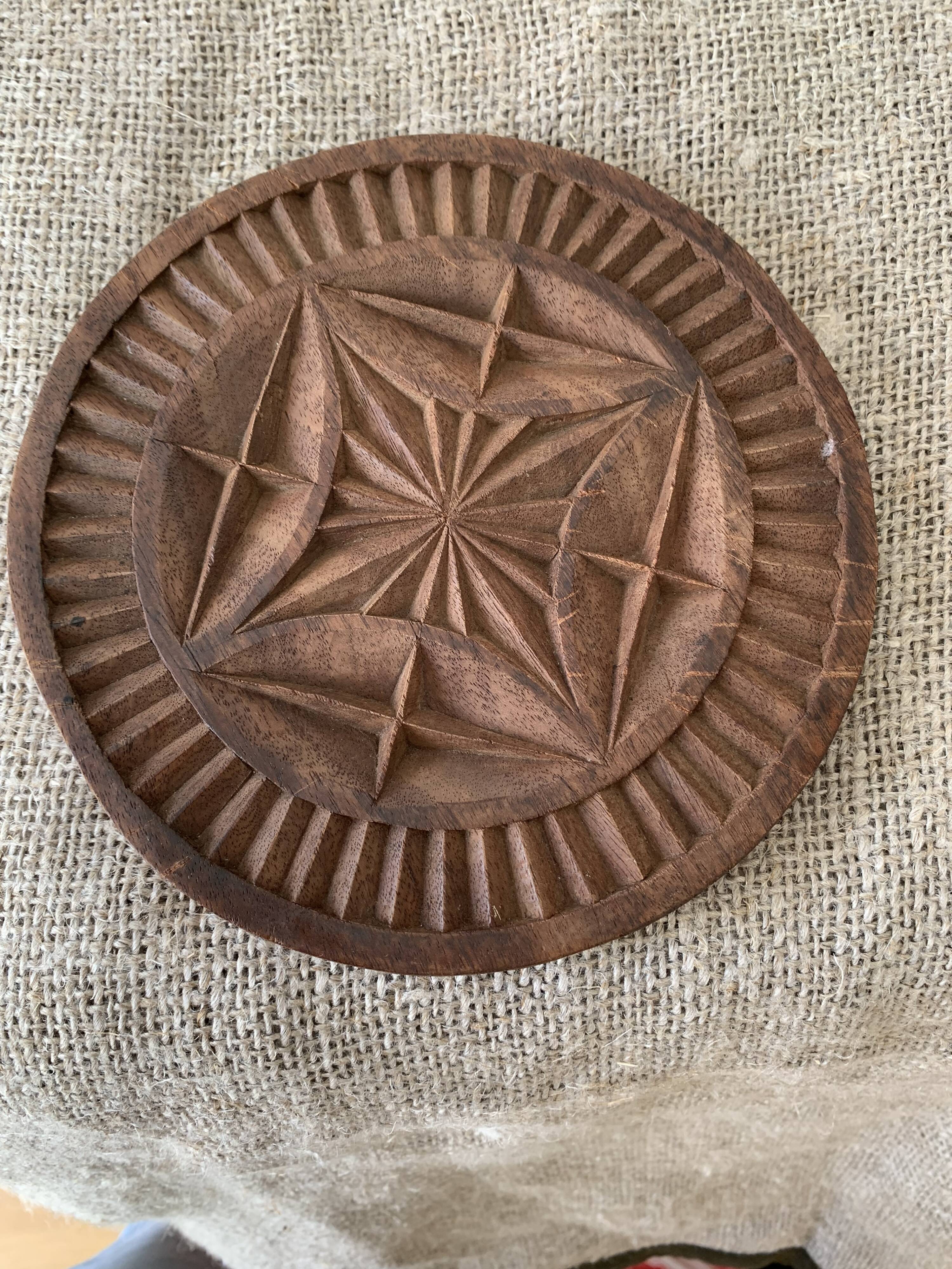 Carved wooden underside