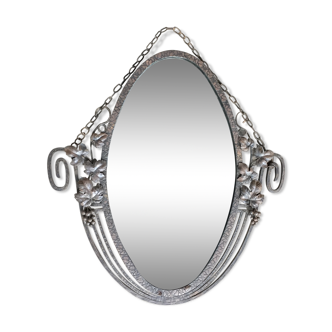 Mirror Art Deco oval 76x80cm